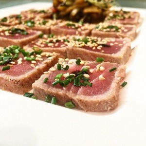 Tataki de salmón Restaurante Soco Barcelona